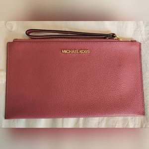 Michael Kors Pink Clutch Wristlet Purse